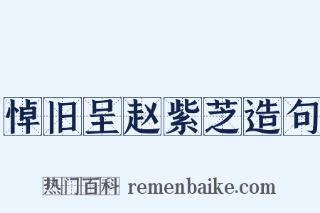 悼旧呈赵紫芝造句是什么意思的图片